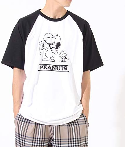 Amazon バーナー Burner Burner Peanuts バーナー ピーナッツ スヌーピー 別注 半袖プリント ラグランtシャツ Drink L ホワイト wh01l001 Tシャツ カットソー 通販