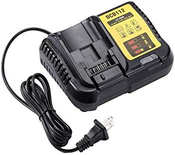 DCB112 Battery Charger Replacement For DeWalt 10.8V-20V Lithium Batteries – Fast 4.5A Charger For DCB200, DCB201, DCB203, DCB204, DCB205, DCB206