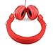 Einskey Kids Headphones with Microphone for Gaming and Chatting, Wired Foldable Headset for Children (Red)