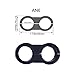ESPEEDER 2pcs AN6 Billet Aluminum Dual Oil Fuel Water Line Hose Separator Clamp Black