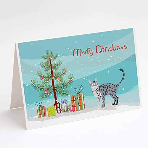 Caroline's Treasures CK4578GCA7P California Spangled #1 Cat Merry Christmas Gre…