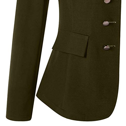 DONTAL Women Winter Steampunk Vintage Tailcoat Jacket Overcoat Outwear Uniform Buttons Coat Green