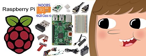 Raspberry Pi 2 Model B Complete Starter Kit--includes 12 Essential Accessories specially and exclusively designed for Raspberry Pi 2 (New Raspberry Pi 2 + WiFi Dongle + 16GB SD Card + Case + Power Supply + HDMI cable + Heatsink + Case + Breadboard + USB HUB KIT and many more)