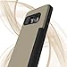 Galaxy S8 Case, Molan Cano [Lucy] Slide Out Card Holder Wallet Case Dual Layer PU Cover with 1 Card Slot for Samsung Galaxy S8 - Champagne Gold