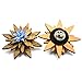 Men's Wood Lapel Flower Wooden Brooch Boutonniere Pin for Suit Wedding Corsage (7), One Size