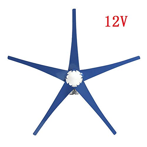 YiiYYaa 800W 5 Blades DC12V Horizontal Wind Turbine Generator Wind Turbines Energy Generator with Wind Charger Controller (Without Bracket) (12V)
