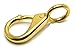 Okones 2Pcs 3 Sizes Solid Brass Oval Ring Lobster Clasp Claw Lobster Snap Clasp Hook for Straps Bags Belting Leathercarft (Insides 0.4'' 10mm)