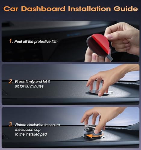 Uniiking® Upgraded Suction Cup Phone Car Mount 360° Zinc Alloy Phone Stand Vacuum Magnetic Car Holder for Mag-Safe Mount 98 LBS Ultra Accessories for iPhone 16 15 14 13 12 Android
