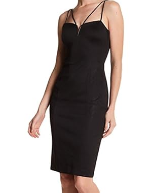 Women's Embossed Scuba Dress with Gold Hardware