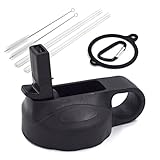 Vanteen Straw Lid Set for Hydro Flask Wide Mouth Sports Water Bottle (Black, 1-Pack)