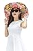 Women's Foldable Floppy Reversible Travel Beach Sun Visor Hat Wide Brim UPF 50+ Beige