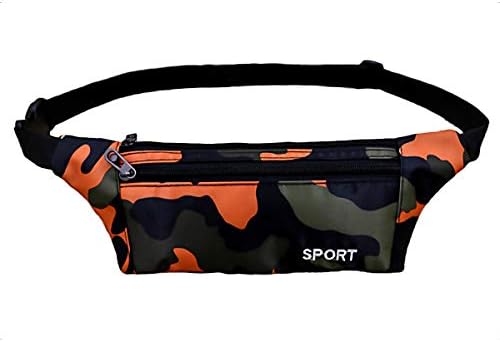 Yonimu Outdoor Sports Waist Bag Male Female Fanny Pack, Belt Bag Purse Camo Shoulder Bag Chest Pouch (Color : Orange)
