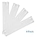 Yecaye Cable Organizer Wrap - 19.5inch Cable Management Sleeve Cord Warps for PC Computer Wires Management - Flexible Cover with Zipper and Buckle Design for TV, PC, Home, Office - 4 Pack - White