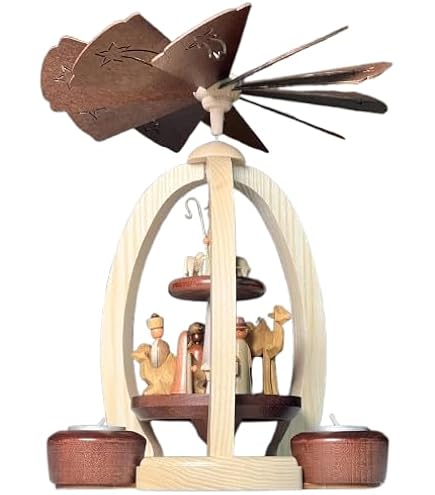 Richard Glässer Pyramide Christi Geburt bunt - Erzgebirgische