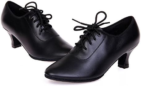 Debosportsh Modern Lace-up Leather Dancing Shoes Latin Shoes for Women (5.5 B(M)US)