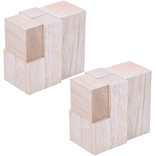 Sumind 12 Pieces Unfinished Balsa Wood Mini Carving Blocks, 4 Sizes, 50 x 50 x 100 mm, 30 x 30 x 100 mm, 30 x 30 x 50 mm, 50 x 30 x 50 mm