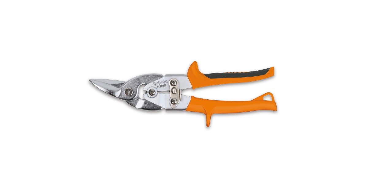 Beta 11249020 Model 1124 K Left Cut Compound Leverage Shears, Curved Blades, Butter Packed, 250mm
