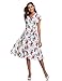 Floating Time Women's Floral Print Short Sleeve Midi Wrap Dress(S, CF42583-3)