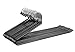 Finnhomy Super Value 20 Pack Slack Pant Hangers Jean Trousers Hangers, Non Slip Open Ended Clothes Hangers, Easy Slide Organizers for Bedroom Closet Wardrobe, Thicken Chrome and Black Friction