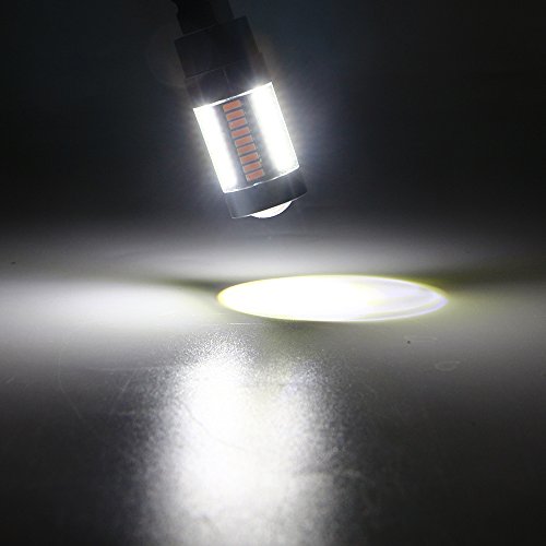 Grandview 7443 7444NA Extremely Bright 990LM White/Amber Dual Color Switchback 4014 Chipsets 66SMD LED Bulbs Turn Signal Light Blinker Flash Lamp Daytime Running Light 8000K 12V (Pack of 2)