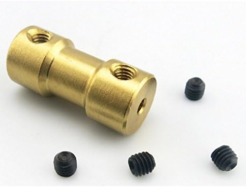 10PCS Brass Shaft Coupling Motor Rigid Coupler Motor Connector Brass Joint for Hobby RC Model with Screws (2mm to 4mm)