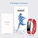 LETSCOM Fitness Tracker HR, Activity Tracker Watch with Heart Rate Monitor, Waterproof Smart Fitness Band with Step Counter, Calorie Counter, Pedometer Watch for Kids Women and Men