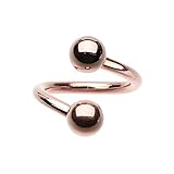 Basic Twist Spiral Body Jewlery Ring 316L Surgical Steel (16G 10mm)