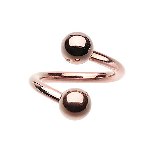 Basic Twist Spiral Body Jewlery Ring 316L Surgical Steel (16G 10mm)