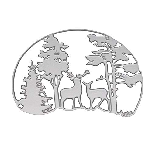 image for AkoMatial Cutting Dies,Forest Deer Design Embossing Cutting Dies Tool 