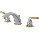 Kingston KB964 Bathroom Faucet, Polished Chrome/Polished Brass