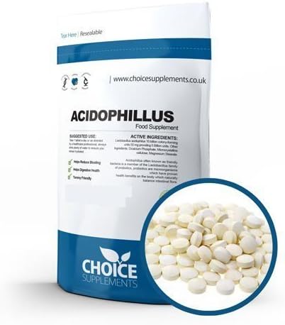 Choice Supplements Acidophilus Lactobacillus Probiotics - Digestive Health Tablets - 5 Billion CFU (30 Tablets - Foil Pack)