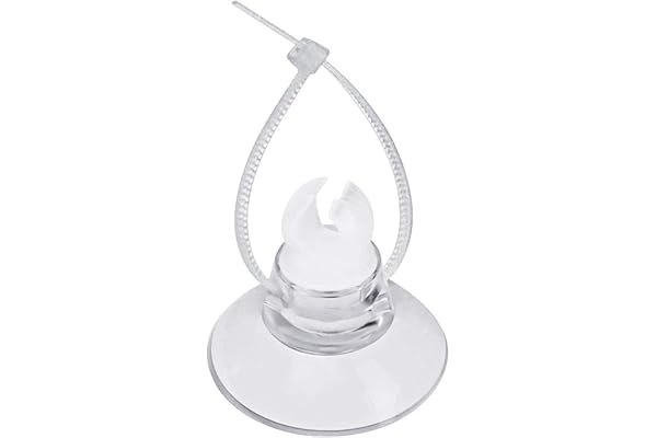 Pawfly 20 Pack Aquarium Suction Cups with Clips and Adjustable Zip Ties Cables Fish Tank Tools for Binding Moss Holding Airli