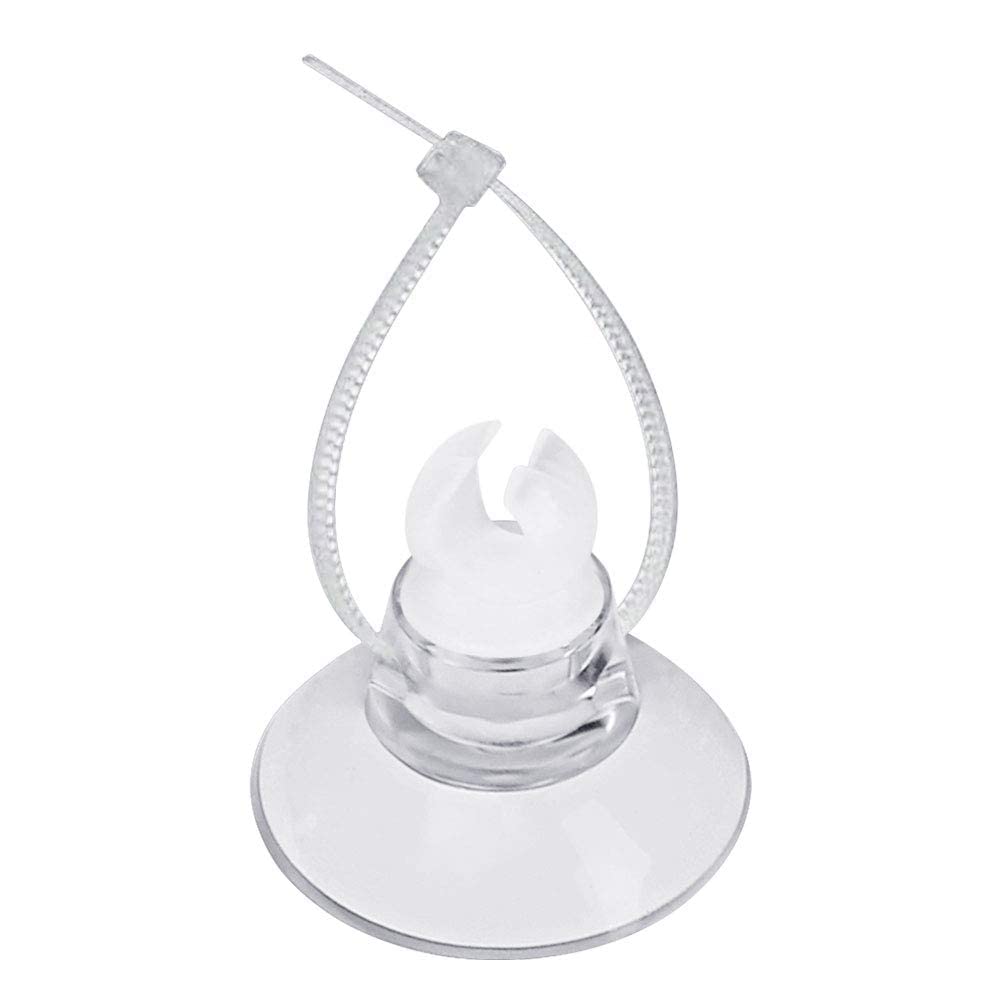 Photo 1 of Pawfly 20 Pack Aquarium Suction Cups with Clips and Adjustable Zip Ties Cables Fish Tank Tools for Binding Moss Holding Airline Tubing Decorations Shrimp Nests and Reptile Hammocks