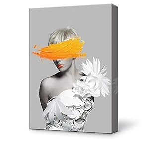 Abstract Young Girl Painting Wall Poster Decor for...