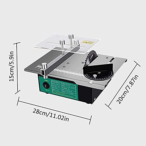 ZHJIUXING HO Mini TischkreissäGe, Modellbau TischkreissäGe Basteln Schnitzen Energie Sparen Winkelschnitt, Schnitttiefe… – Bild 4