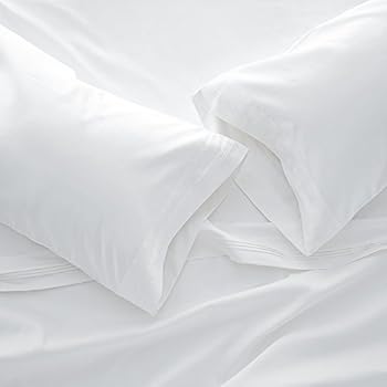 1000 Thread Count Bed Sheet Sets - Luxurious 100% Egyptian Cotton Deep Pocket Sheets - Bedding Set Includes One Flat Sheet, One Fitted Sheet & Two Pillowcases - California King Size, White