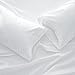 1000 Thread Count Bed Sheet Sets - Luxurious 100% Cotton Deep Pocket Sheets - Bedding Set Includes One Flat Sheet, One Fitted Sheet & Two Pillowcases - Queen Size, White