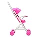 Wrisky New Assembly Pink Baby Stroller Trolley Nursery Furniture Toys For Barbie Doll