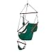 ONCLOUD Upgraded Unique Hammock Hanging Sky Chair, Air Deluxe Swing Seat with Rope Through The Bars Safer Relax with Fuller Pillow and Drink Holder Beech Wood Indoor/Outdoor Patio Yard 250LBS Green