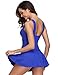 LALAVAVA Women's One Piece Swimsuit Ruched Tummy Control Skirted Swimdress Bathing Suit