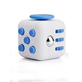 Sunsine Fidget Toys Cube For Anxiety Stress Relief Attention Focus For Children / Adult Gift ADHD (White+Blue)
