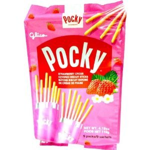 Glico Pocky, Strawberry, Net Wt. 4.19oz, 9-count (Pack of 5)