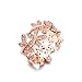 NEWBARK 10 Butterflies 18k Rose Gold-Plated Cubic Zircon Women's Rings Size 9