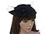 Womens Ladies Socialite Flower Black Pearl Wool Felt Fascinator Pillbox Tilt Hat A044 (Black)