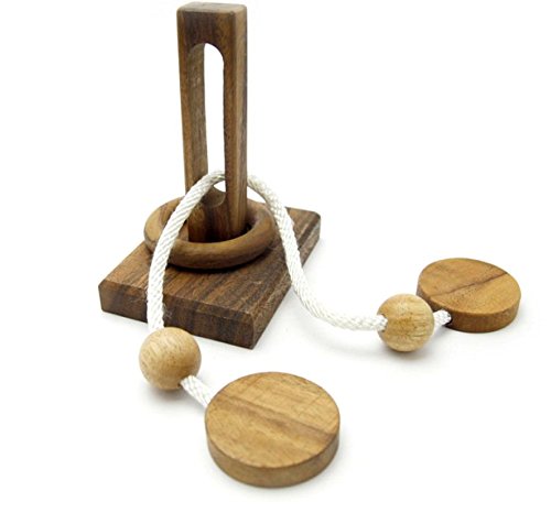 wood string and ring puzzle