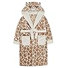 4Kids Kinderen/meisjes nieuwigheid Giraffe Fleece ochtendjas met staart – 2-13 jaar