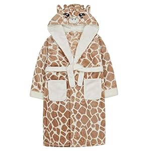 4Kids Kinderen/meisjes nieuwigheid Giraffe Fleece ochtendjas met staart – 2-13 jaar