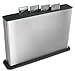 Joseph Joseph Index Plastic Cutting Board Set with Stainless Steel Storage Case Color-Coded Dishwasher-Safe Non-Slip, Large, Steel Black