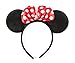 Pack of 12 Mickey Mouse Ears & Minnie Mouse Headband with Red, Pink and Rose Polka Dot Bow
