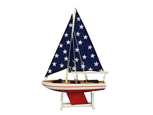 Hampton nautical  wooden it floats model boat 12" …